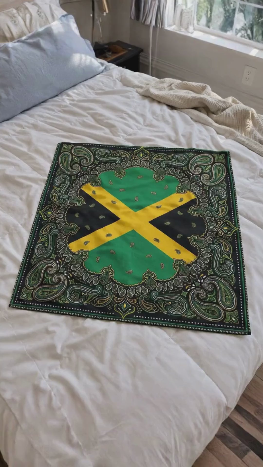 Jamaica Flag Paisley Print All-over print bandana