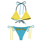 Bahamas Flag All Over Print Recycled String Bikini String Bikini - Irie Blues Boutique
