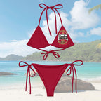 Banks Beer Logo All Over Print Recycled String Bikini - Irie Blues Boutique