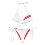 Red Stripe Beer Logo All Over Print Recycled String Bikini - Irie Blues Boutique