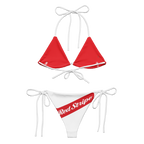 Red Stripe Beer Logo All Over Print Recycled String Bikini - Irie Blues Boutique
