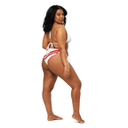 Red Stripe Beer Logo All Over Print Recycled String Bikini - Irie Blues Boutique