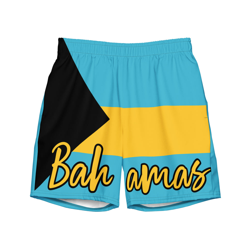 Bahamas Flag Recycled Swim Trunks - Irie Blues Boutique
