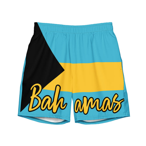Bahamas Flag Recycled Swim Trunks - Irie Blues Boutique
