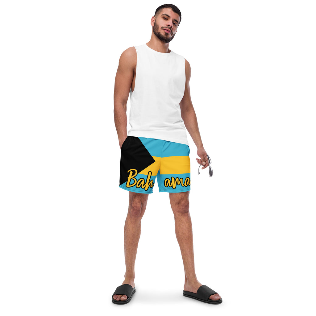 Bahamas Flag Recycled Swim Trunks - Irie Blues Boutique