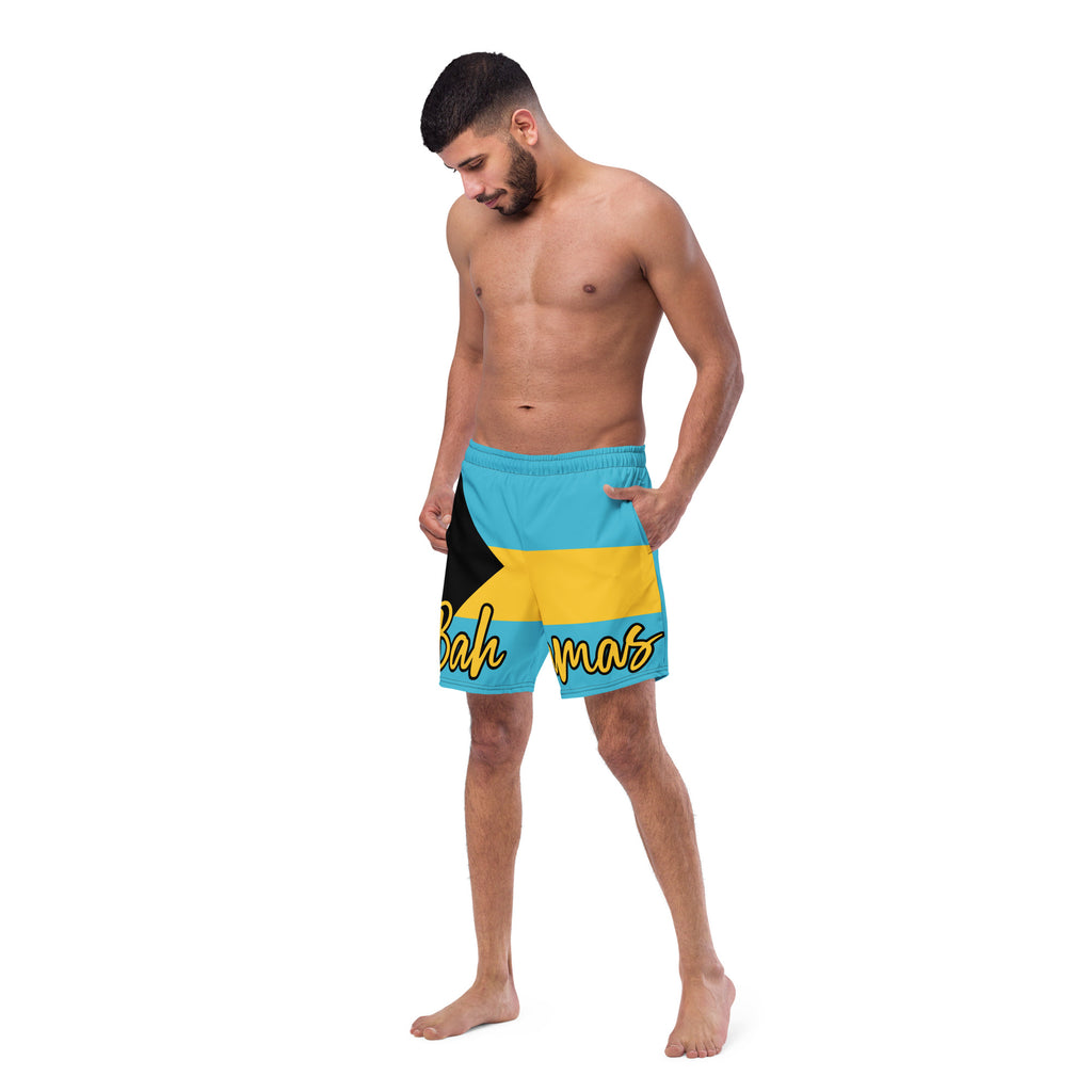 Bahamas Flag Recycled Swim Trunks - Irie Blues Boutique