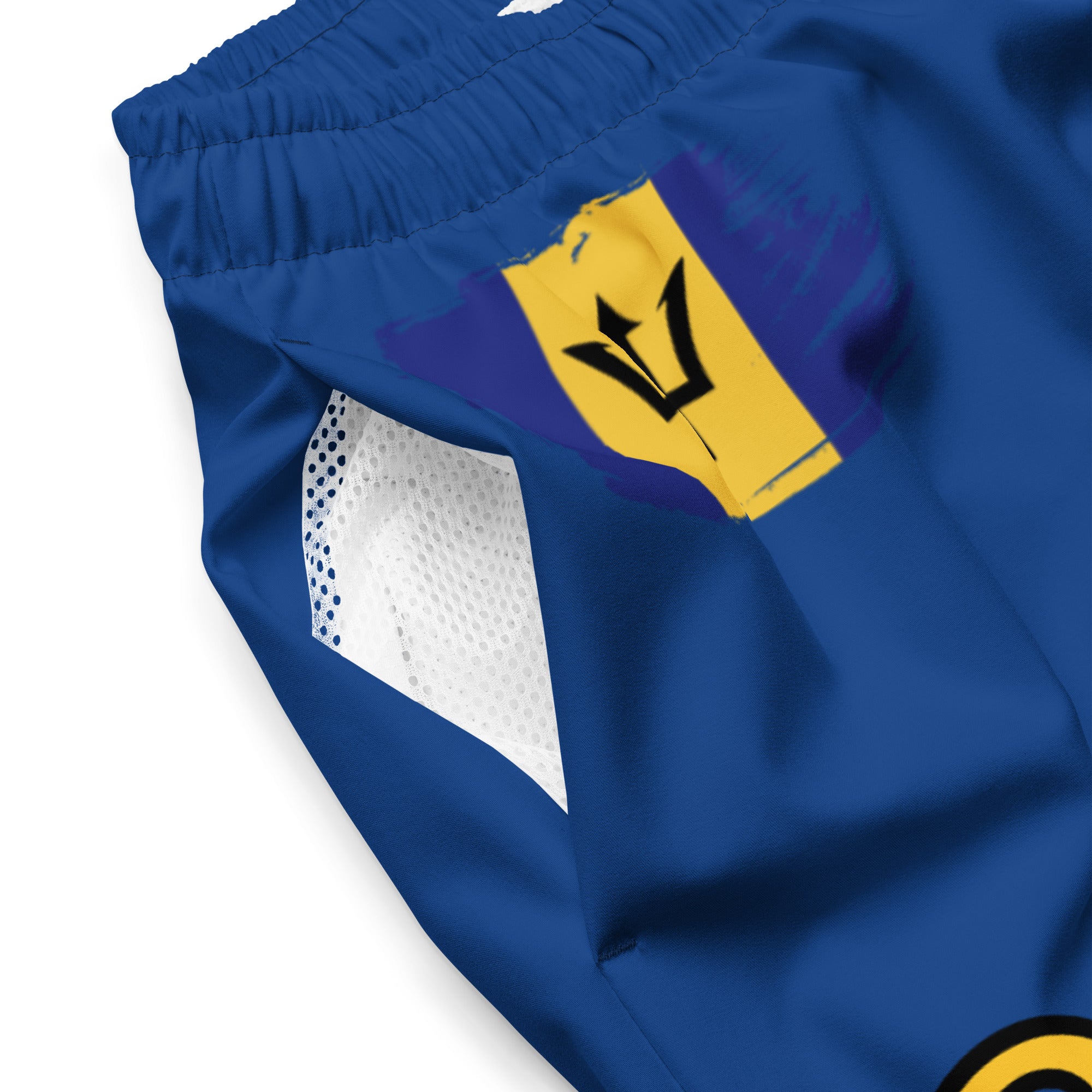 Barbados Flag Recycled Swim Trunks - Irie Blues Boutique