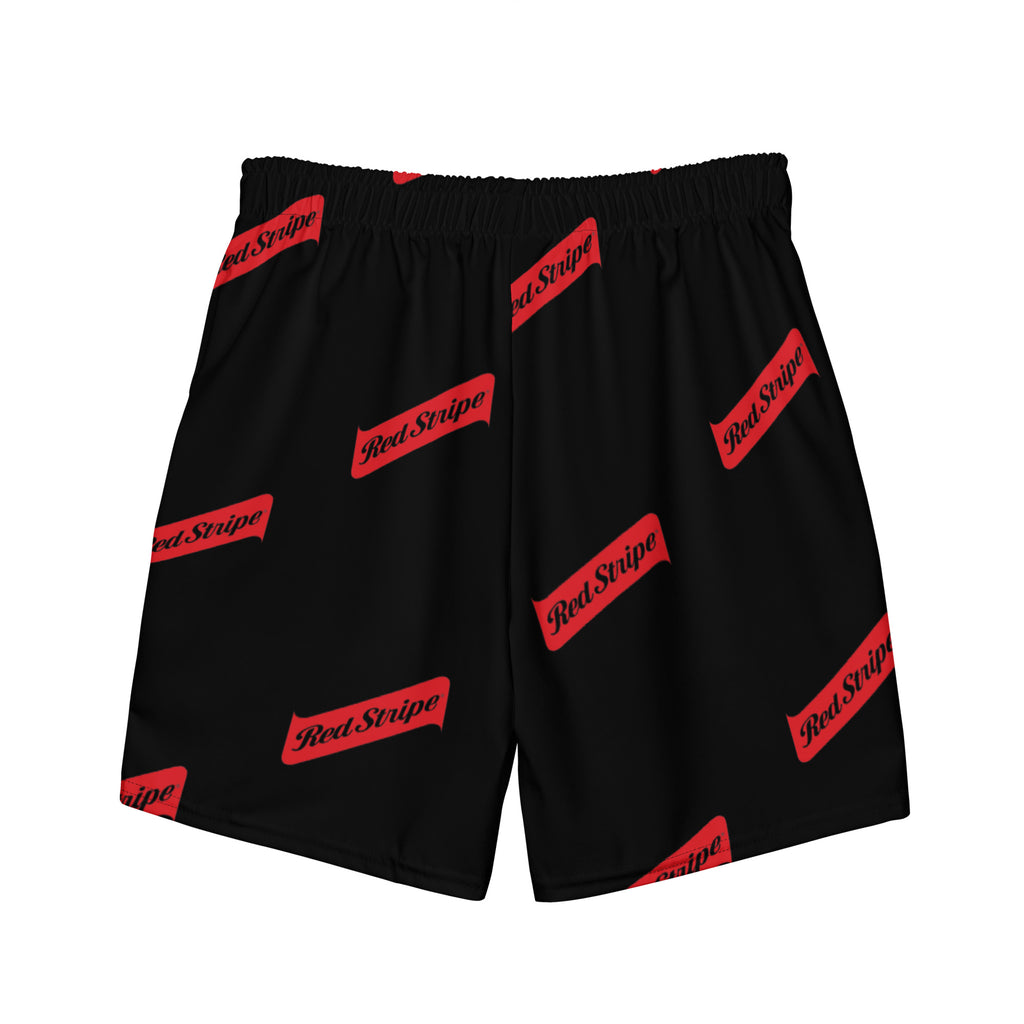 Red Stripe Beer Logo Recycled Swim Trunks - Irie Blues Boutique
