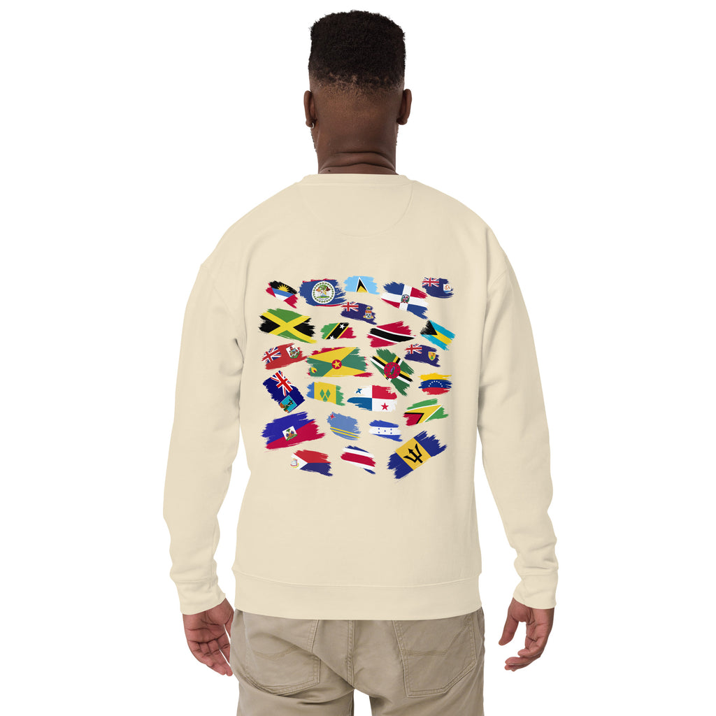 Caribbean Flag Unisex Sweatshirt - Irie Blues Boutique