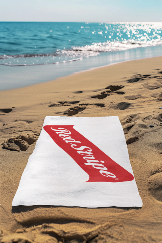 Red Stripe Beach Towel - Irie Blues Boutique