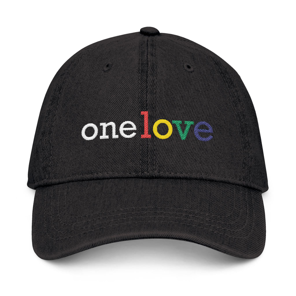 One Love Rastafarian Flag Embroidered Denim Hat - Irie Blues Boutique