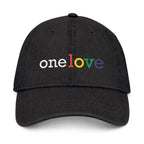One Love Rastafarian Flag Embroidered Denim Hat - Irie Blues Boutique
