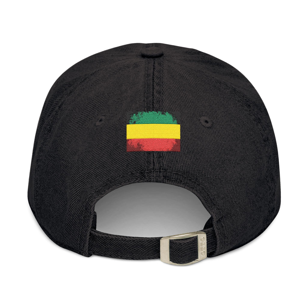 One Love Rastafarian Flag Embroidered Denim Hat - Irie Blues Boutique