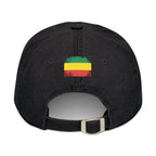 One Love Rastafarian Flag Embroidered Denim Hat - Irie Blues Boutique