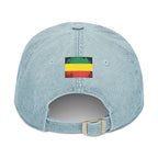 One Love Rastafarian Flag Embroidered Denim Hat - Irie Blues Boutique