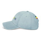 One Love Rastafarian Flag Embroidered Denim Hat - Irie Blues Boutique