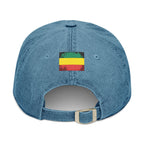 One Love Rastafarian Flag Embroidered Denim Hat - Irie Blues Boutique