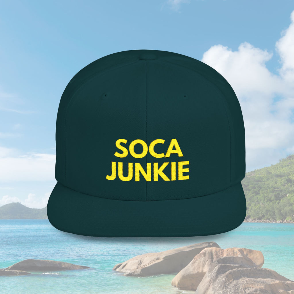 Soca Junkie Embroidery Snapback Hat - Irie Blues Boutique
