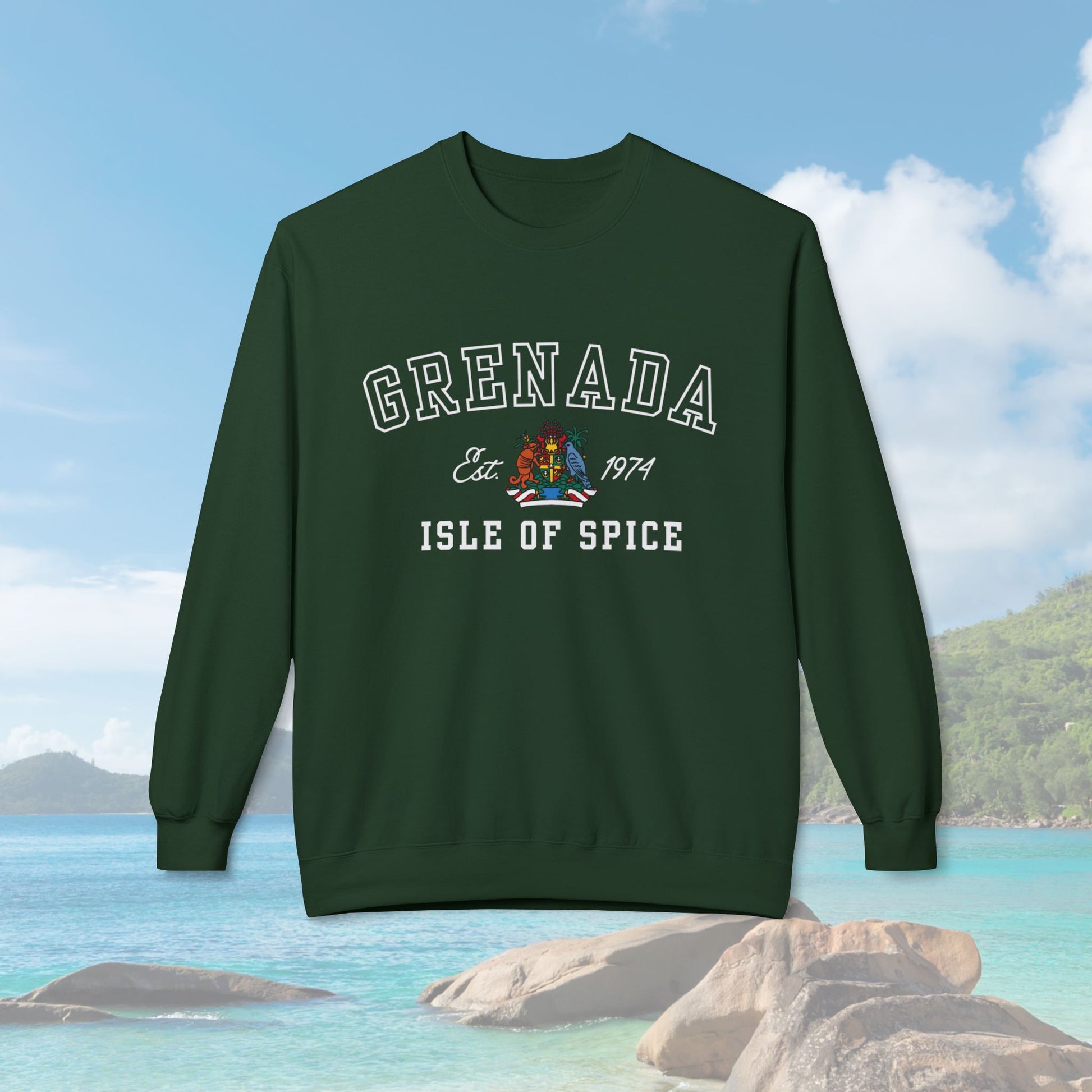 Grenada Isle Of Spice Varsity Sweatshirt - Irie Blues Boutique