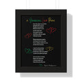 Jamaican Love Poem Framed Poster - Irie Blues Boutique