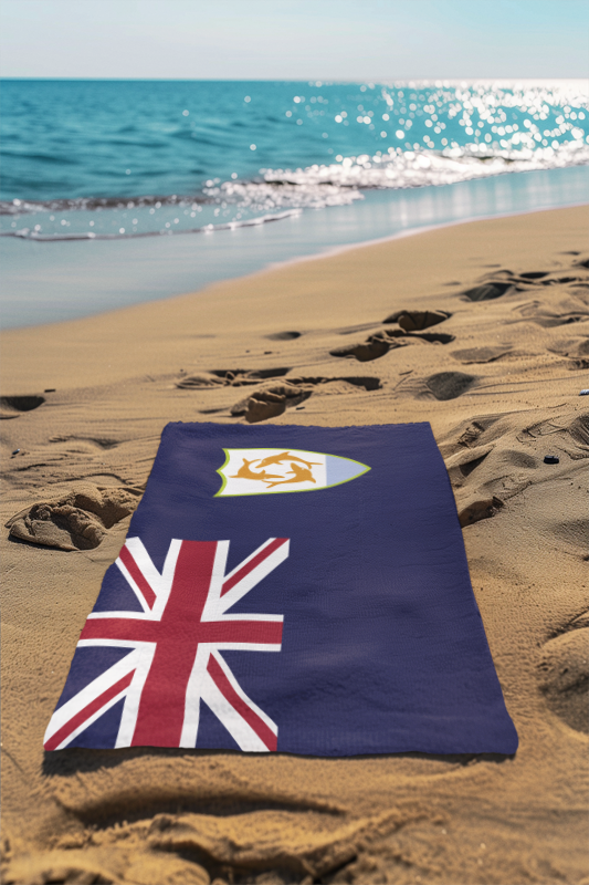 Anguilla Flag Beach Towel - Irie Blues Boutique