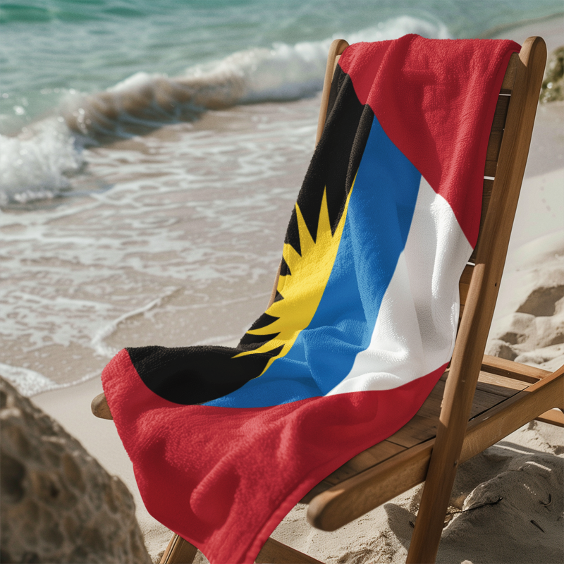 Antigua & Barbuda Flag Beach Towel - Irie Blues Boutique