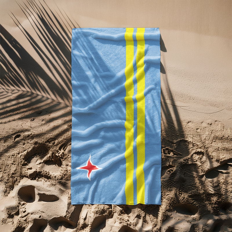 Aruba Flag Beach Towel - Irie Blues Boutique
