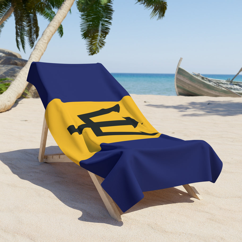 Barbados Flag Beach Towel - Irie Blues Boutique