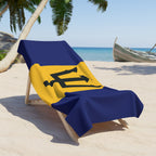 Barbados Flag Beach Towel - Irie Blues Boutique