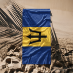 Barbados Flag Beach Towel - Irie Blues Boutique