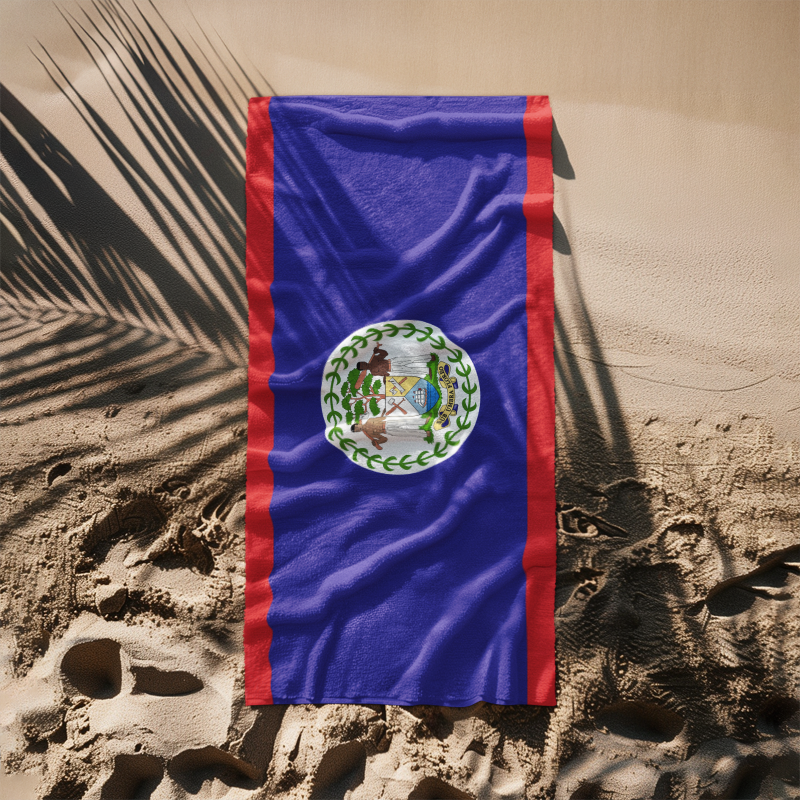 Belize Flag Beach Towel - Irie Blues Boutique