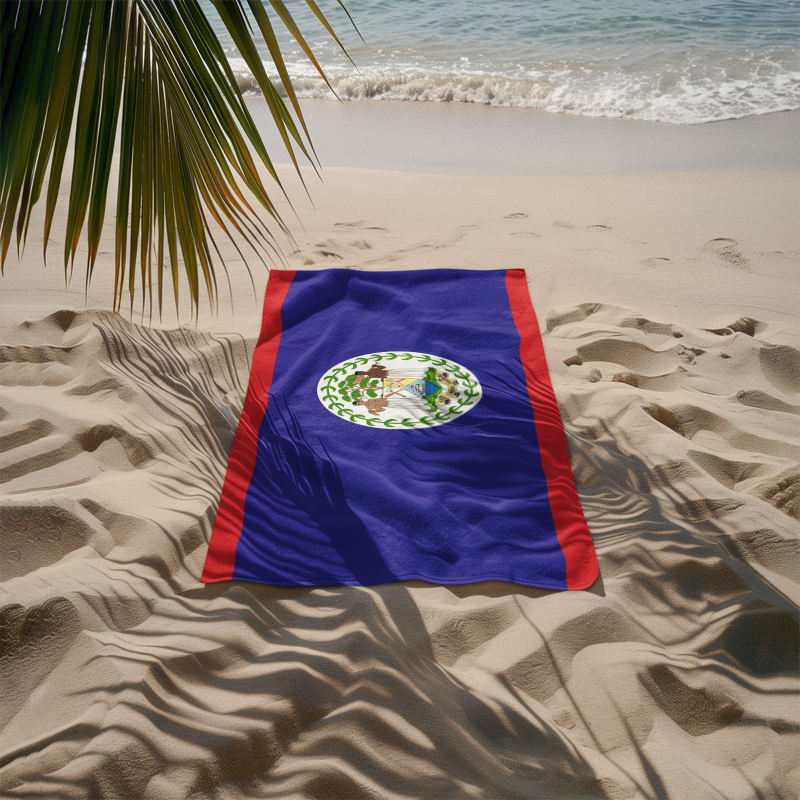 Belize Flag Beach Towel - Irie Blues Boutique
