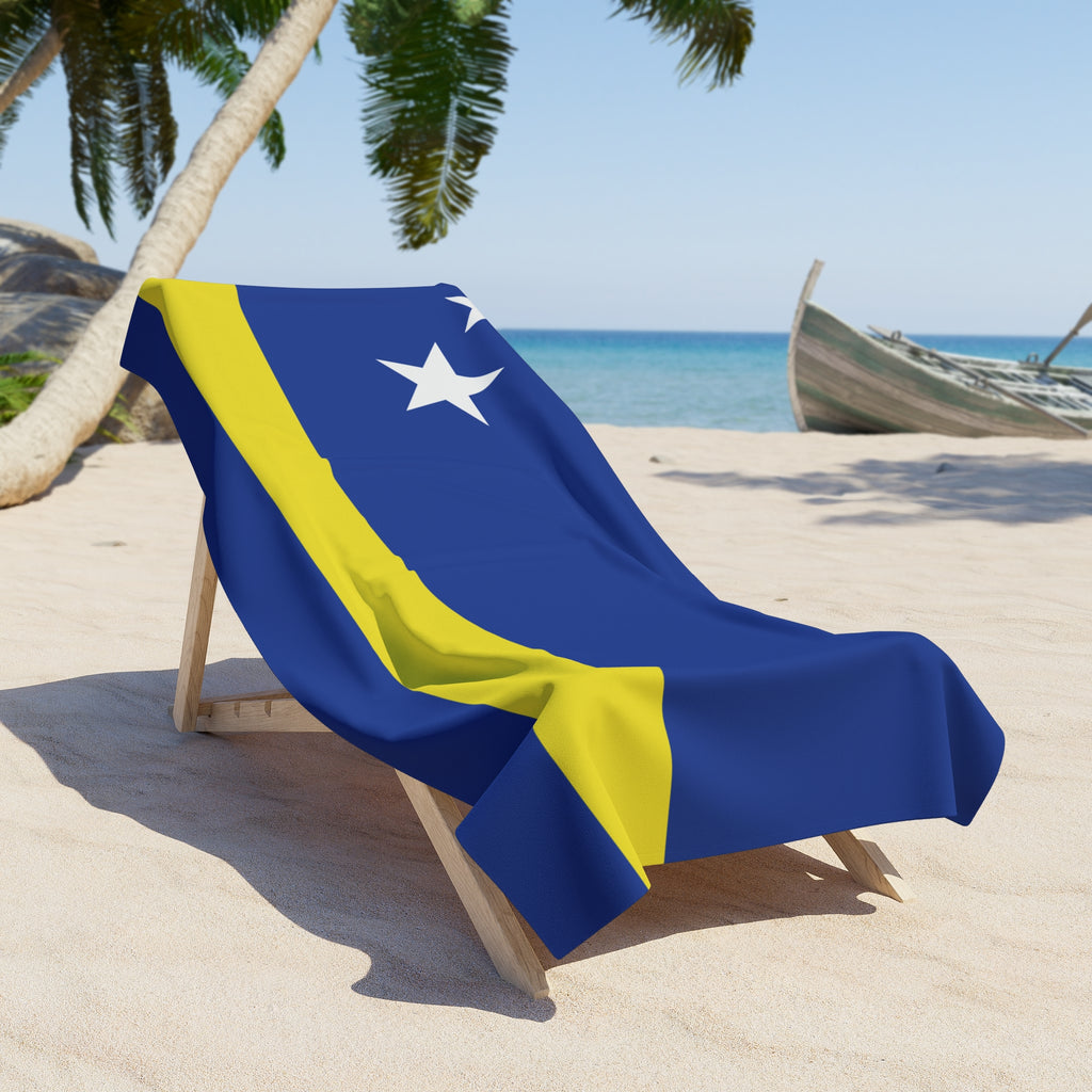 Curacao Flag Beach Towel - Irie Blues Boutique