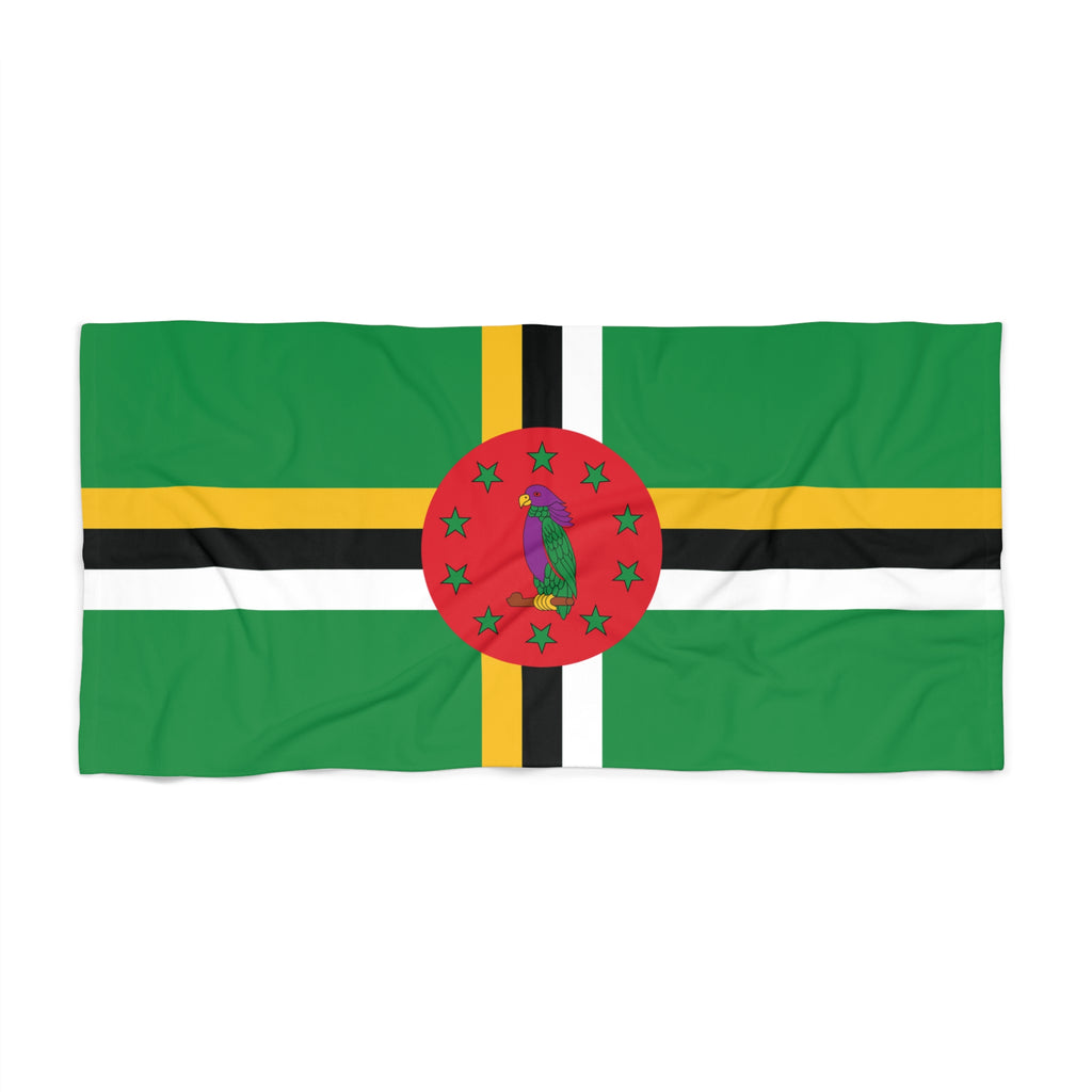 Dominica Flag Beach Towel - Irie Blues Boutique