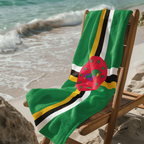 Dominica Flag Beach Towel - Irie Blues Boutique