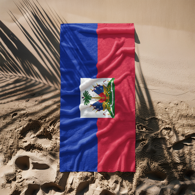 Haiti of Flag Beach Towel - Irie Blues Boutique