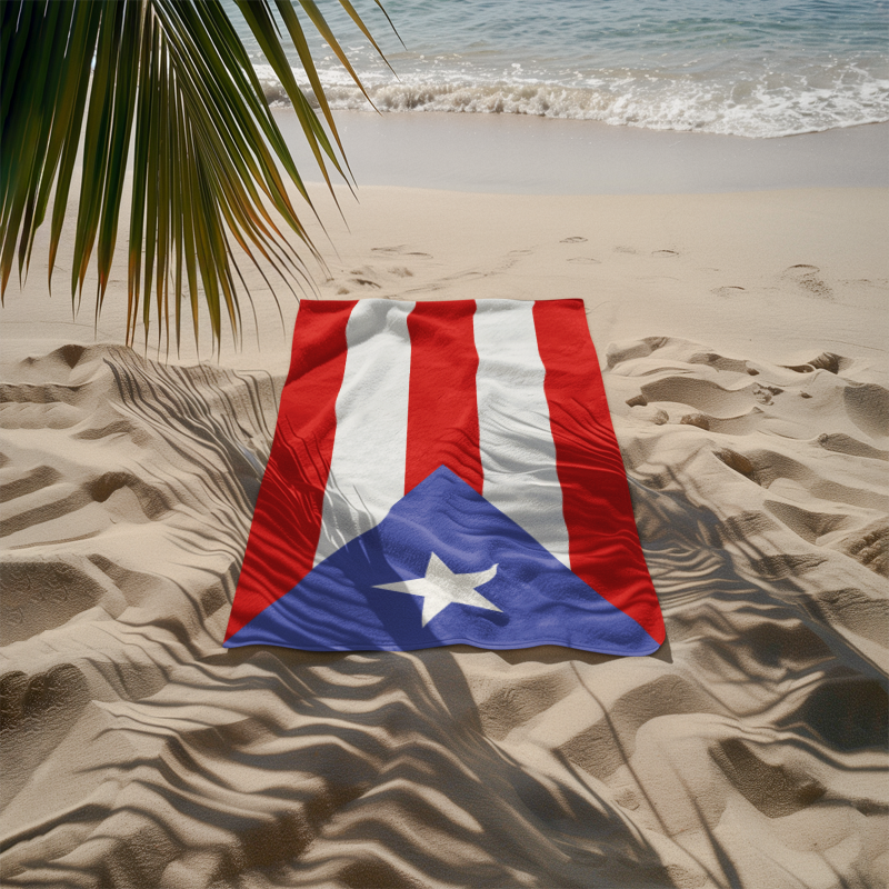 Puerto Rico Flag Beach Towel - Irie Blues Boutique