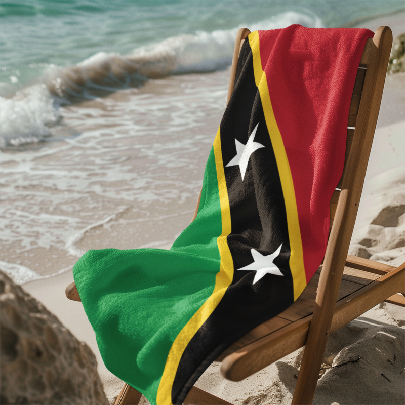 St. Kitts and Nevis Flag Beach Towel - Irie Blues Boutique