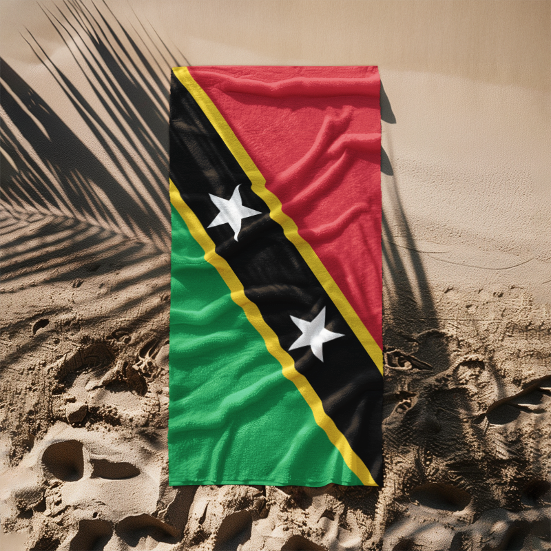 St. Kitts and Nevis Flag Beach Towel - Irie Blues Boutique