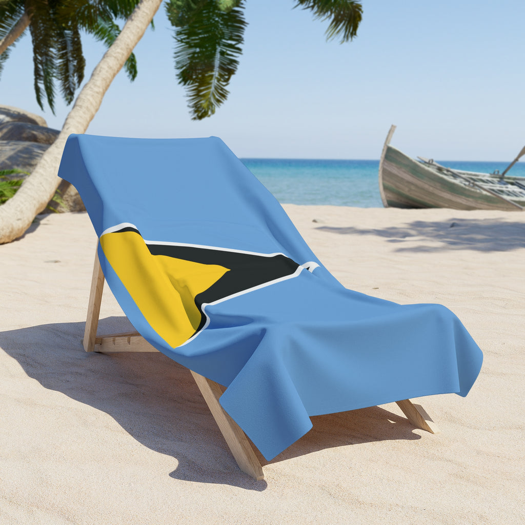 St. Lucia Flag Beach Towel - Irie Blues Boutique