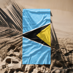 St. Lucia Flag Beach Towel - Irie Blues Boutique