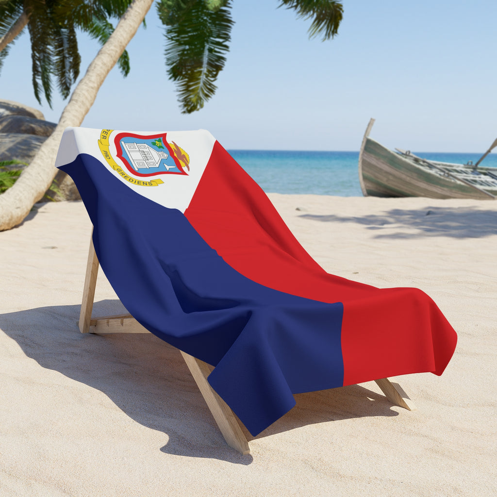 St Maarten Flag Beach Towel - Irie Blues Boutique