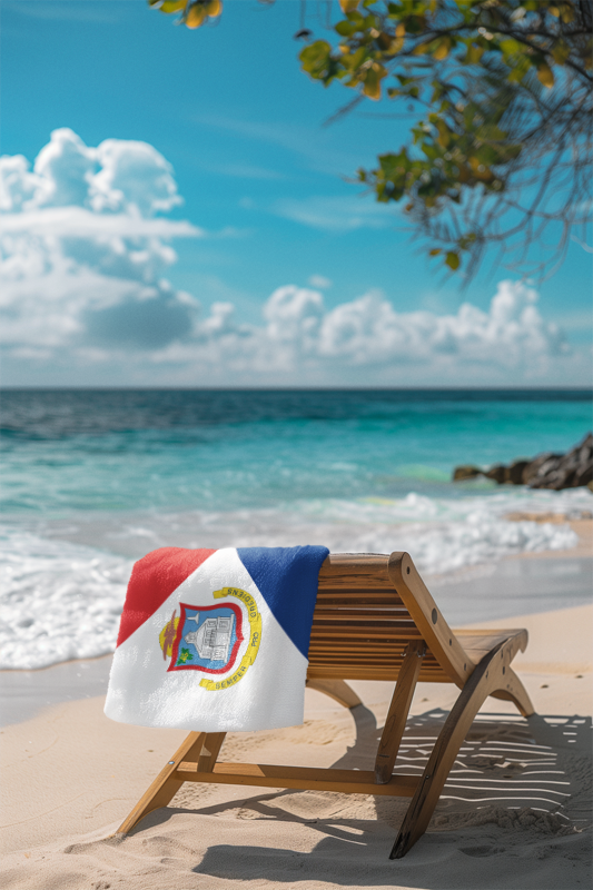 St Maarten Flag Beach Towel - Irie Blues Boutique