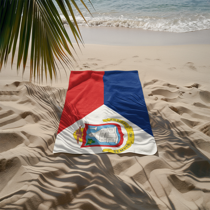 St Maarten Flag Beach Towel - Irie Blues Boutique