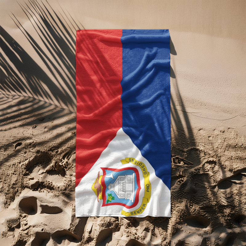 St Maarten Flag Beach Towel - Irie Blues Boutique