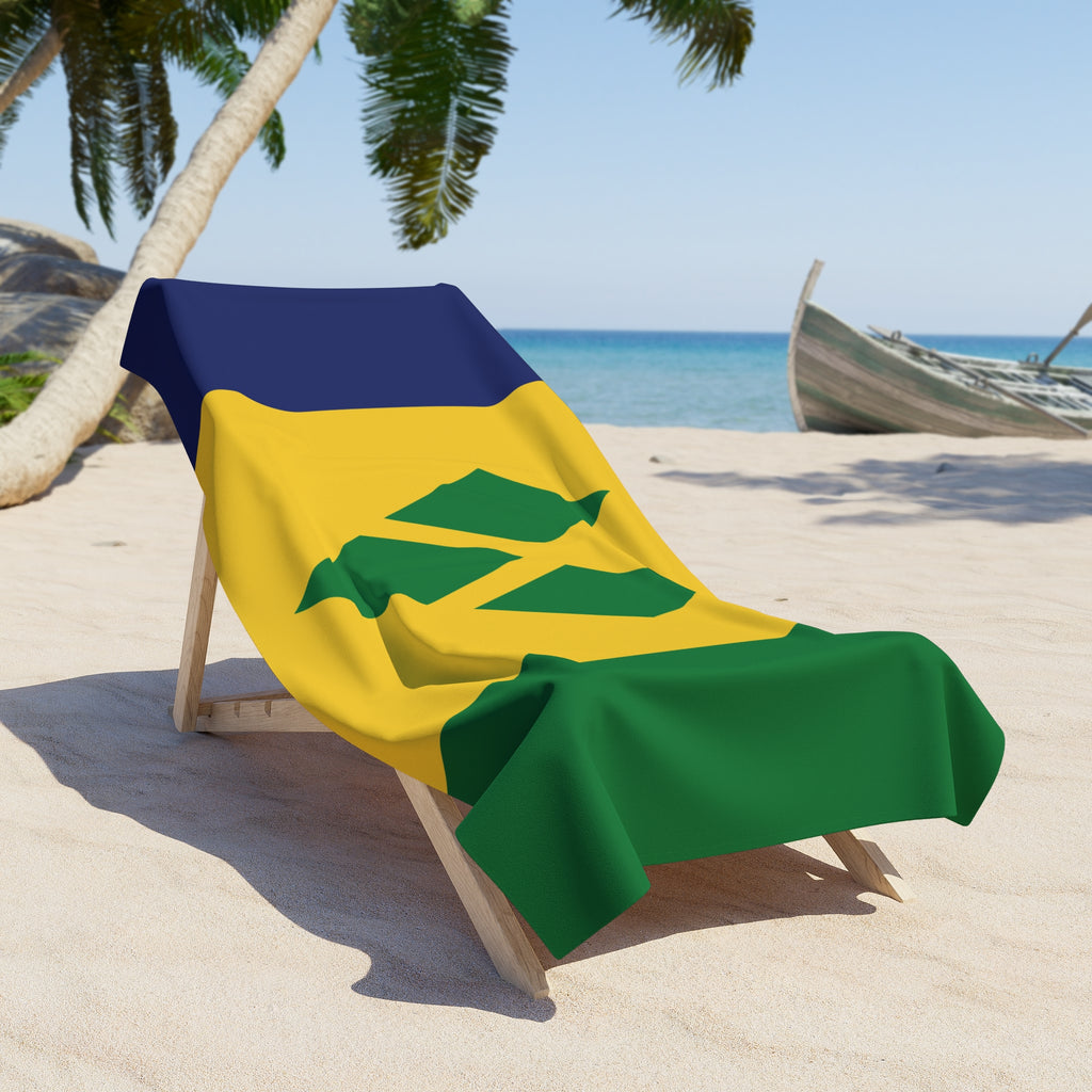 St. Vincent & The Grenadines Flag Beach Towel - Irie Blues Boutique