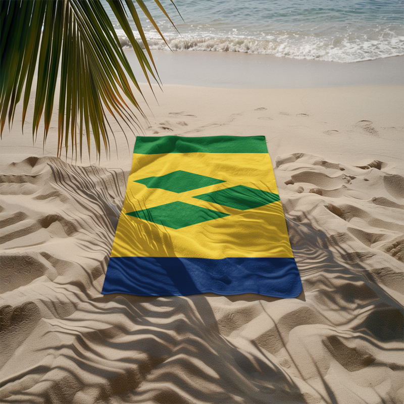 St. Vincent & The Grenadines Flag Beach Towel - Irie Blues Boutique