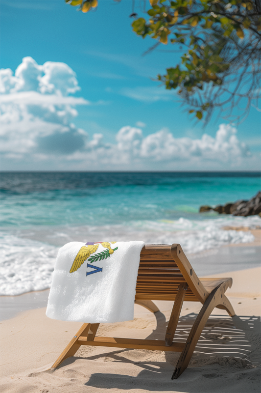 U.S. Virgin Islands Flag Beach Towel - Irie Blues Boutique