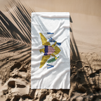 U.S. Virgin Islands Flag Beach Towel - Irie Blues Boutique
