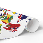 Caribbean Islands Flags Wrapping Paper - Irie Blues Boutique